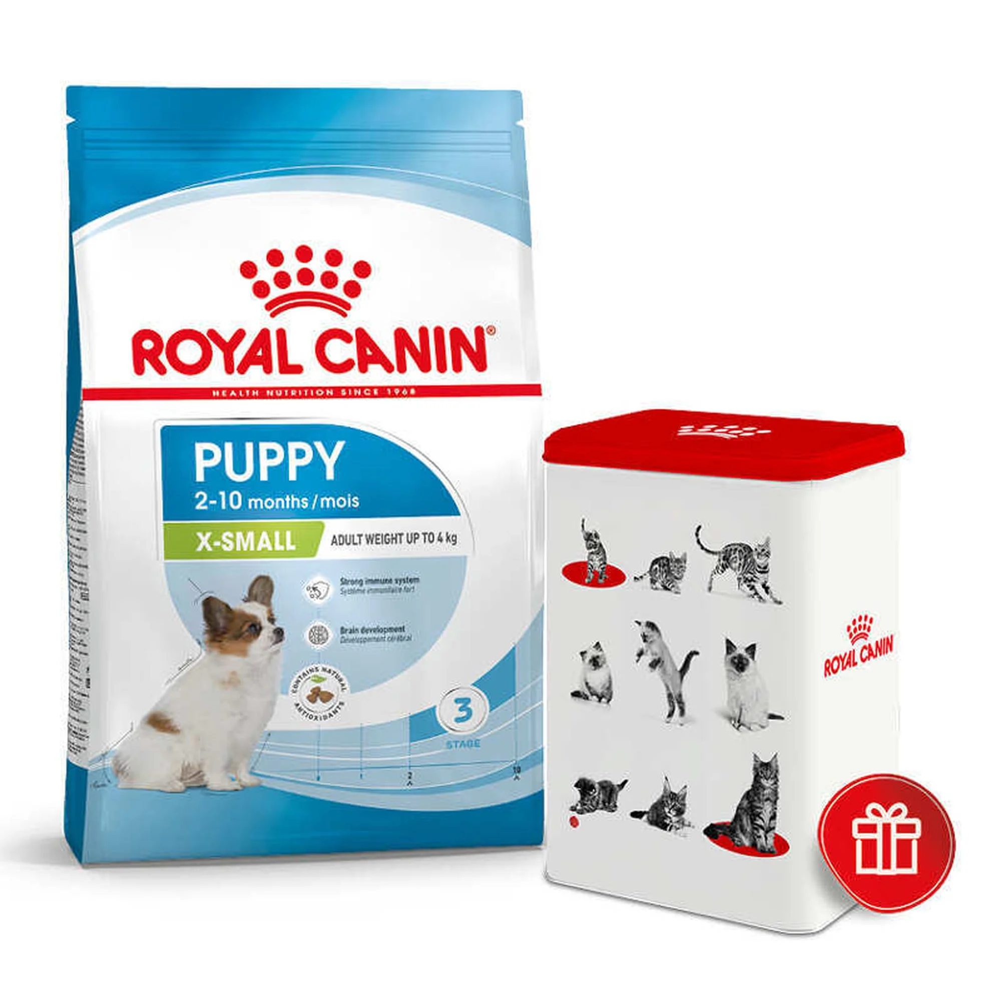 Корм для цуценят ROYAL CANIN XSMALL PUPPY 3 кг+контейнер