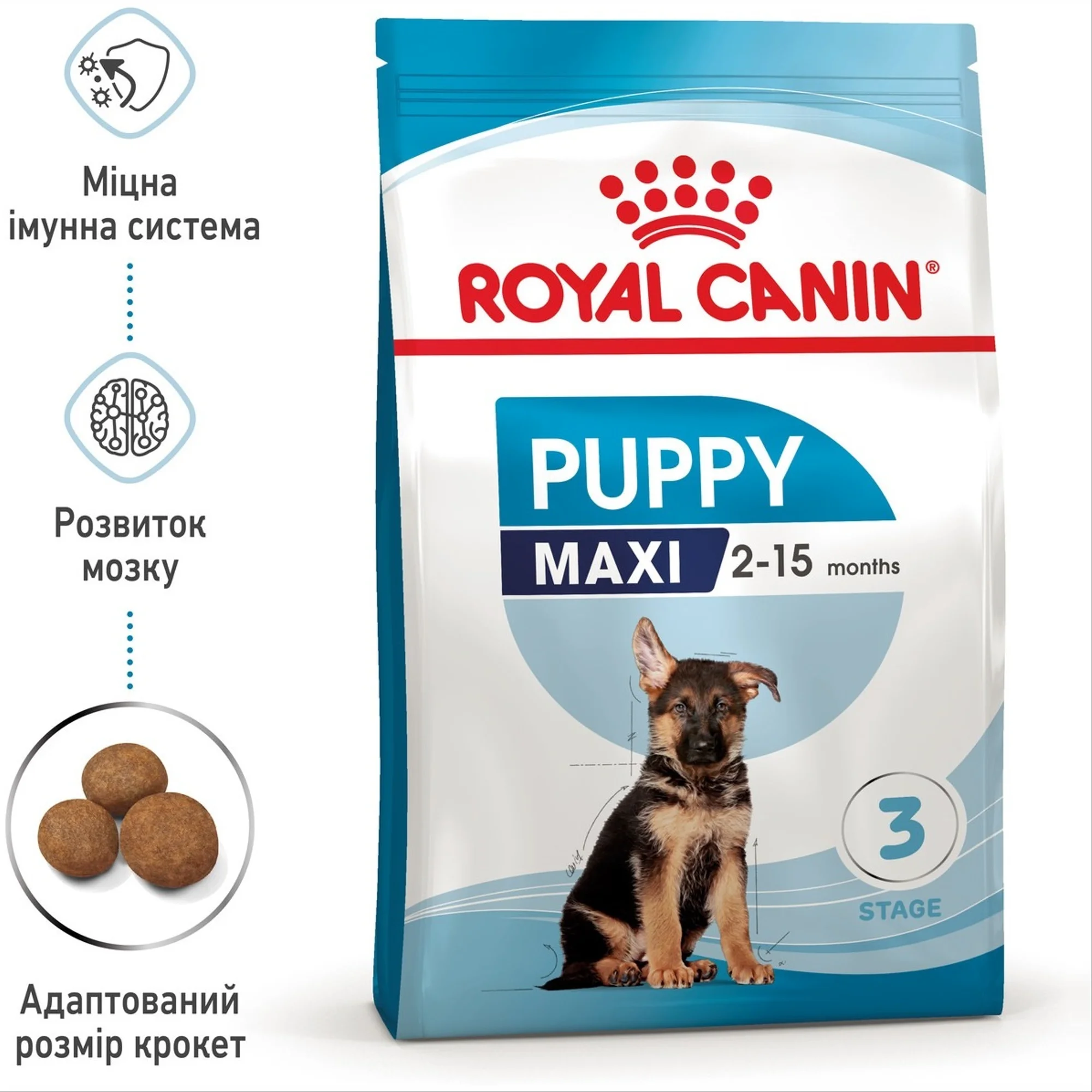 Сухий корм для цуценят Royal Canin Maxi Puppy великих порід 15кг