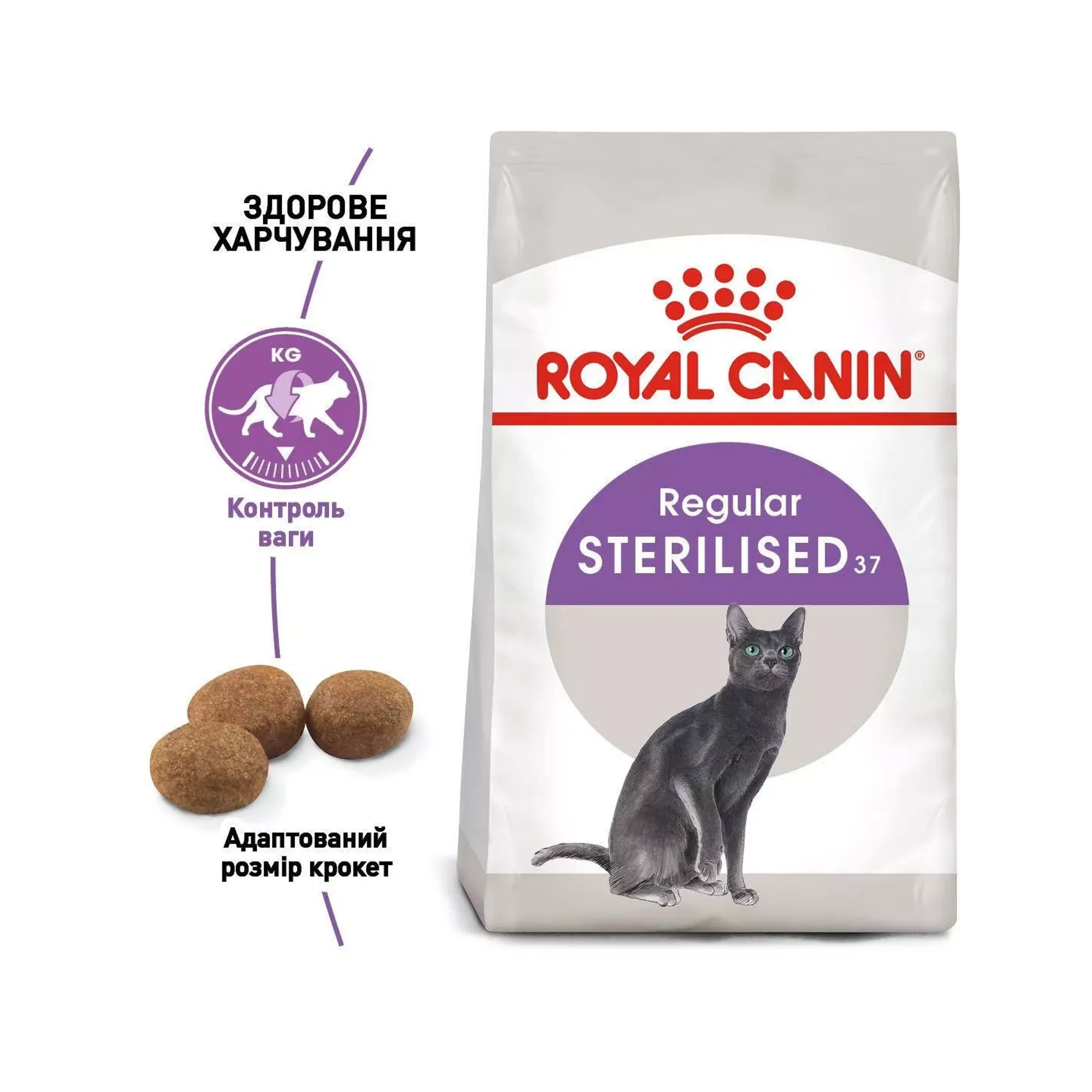 Сухий корм для дорослих стерилізованих кішок Royal Canin Sterilised, 10кг